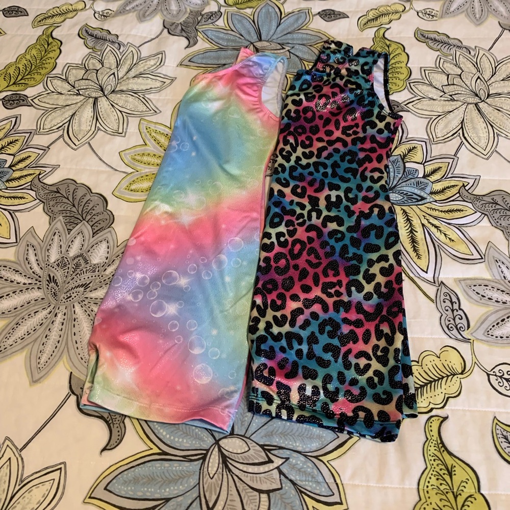 2 Girls gymnastics leotards